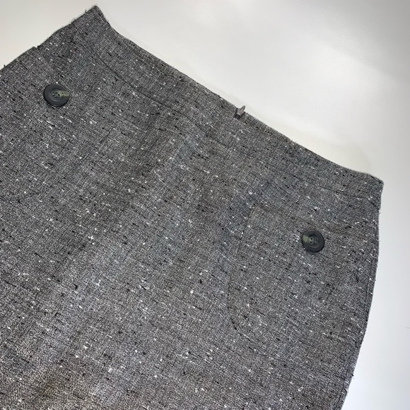 Khaki Krew | Gray Tweed Skirt Medium B07 - Picture 6 of 9